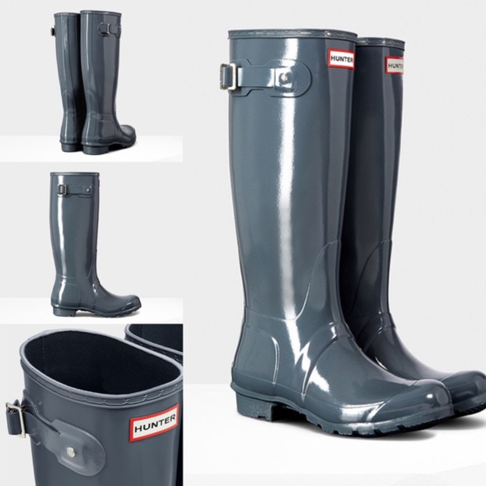 Gray Hunter Tall Rain Boots